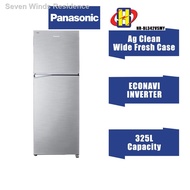 ✠Panasonic Refrigerator NR-BL342VSMY / NR-BL342VS 306L ECONAVI Inverter 2-Door Top Freezer Refrigerator Fridge Peti Seju