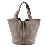 【日本直送】愛馬仕 HERMES Picotin MM 手提包 Taurillon Clemence 皮革 Etoupe 貴賓【二手品】