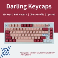 [SG Local Stock] Darling Keycaps| 134 Keys | Cherry Profile | PBT Dye-Sub | Royal Kludge Tecware Keychron Akko Keycap