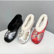 KY-16 Playing with Butterfly Cotton Embroidered Wool Mouth Cotton Shoes Pansy Soft Bottom Non-Slip Indoor and Outdoor Co