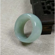 Natural Jadeite Ring Jade Ring Ice Glutinous Jade Ring Jade Thumb Ring
