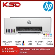 HP Smart Ink 580  (Wifi) All-in-One Printer (Print, Scan, Copy, Wireless)