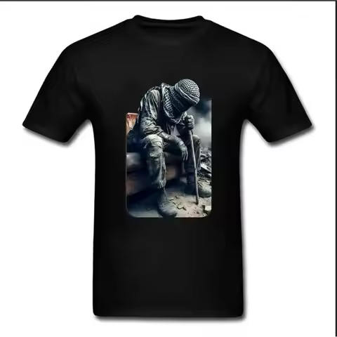 Sinwar Shirt New Fashion Men's Clothing Hot Selling Short Sleeve Round Collar Memory Hamas Singwar T