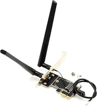 Deal4GO M.2 NGFF Wireless Card to PCIe Adapter Desktop WLAN Converter w/ 2X 6dBi Antenna for Intel A