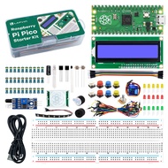 LAFVIN ชุดอุปกรณ์สตาร์ทพื้นฐานสำหรับบอร์ดพัฒนาราสเบอร์รี่ Pi Pico LCD1602เซอร์โว SG90พร้อมตู่