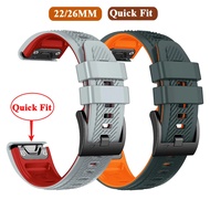 22mm 26mm Silicone Strap Sports Bracelets Replace Quick Fit Band For Garmin Fenix 7 7X 6 6X Pro Solar 5 5X Plus 3 3HR 2 Forerunner 965 955 945 935
