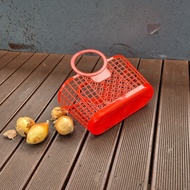 Retro Plastic Market Basket Shopping Basket