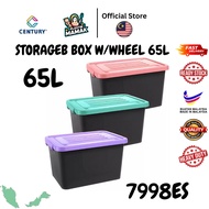 【Plastikmamak】Century Storage Box With Wheel 65L Storage Box Roller Box Plastic Kotak Roda Bekas Sim