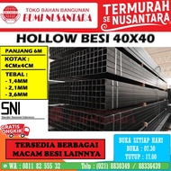 HOLLOW BESI 4X4 SNI 2MM 1,6MM PIPA KOTAK HITAM HOLO BESI PAGAR 40X40