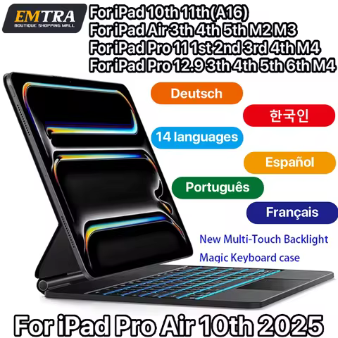 Magic keyboard for ipad 13Inch M3 M2 10.9 10th Air 4 Air 5 6 11th A16 Pro 11 12.9 6th 5th 4th 3rd 20