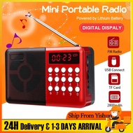 Mini Portable Radio Handheld Digital | FM | MP3 | Player Speaker Rechargeable Light-Weight