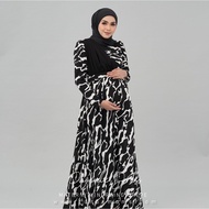 Maternity Pregnant Dress Sfiyah Ironless Dress Jubah Mengndung Muslimah Dress Plus Size  Push Up Nur
