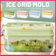 Ice lattice mold household commercial ice box artifact ice cube storage box silicone ice lattice frozen quick freezer ice box