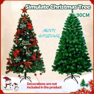 Christmas Tree New 90CM Green Christmas Tree With Lights /Folding Stable Metal Stand Christmas Tree 