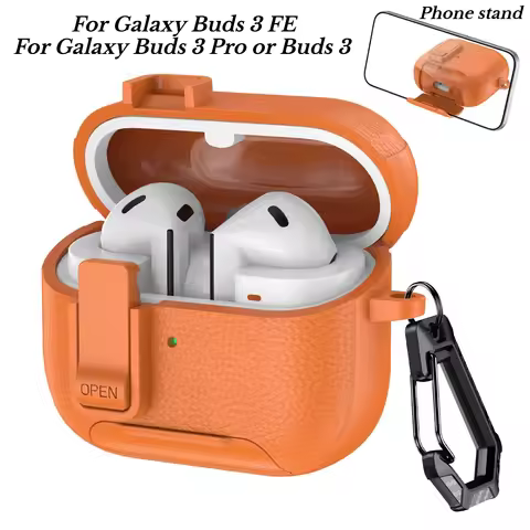 With Phone Holder Case For Samsung Galaxy Buds 3 FE or Buds 3 Wireless Bluetooth Earphone Cover For 