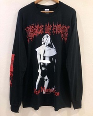 Vintage American Gothic สไตล์ Death Metal Rock Roll Hip Hop เสื้อยืดแขนยาว Retro Decay Punk Rock Des