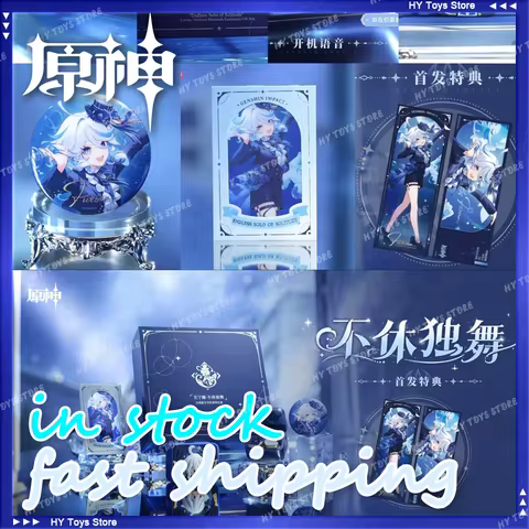 100% Genuine Genshin Impact Game Periphery Furina Wireless Bluetooth Earphone Anime Peripherials Goo
