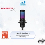 HyperX Quadcast S Standalone USB Microphone W/RGB Lighting - Black&amp;Grey / White