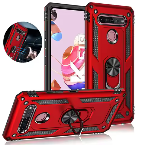 For LG K40 K40S K50 K50S K51 K51S K52 K53 K61 K22 K31 K71 K92 5G Case Shockproof Armor Car Holder Ri