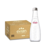Evian Natural Mineral Water Glass Bottle  20 X 330ml