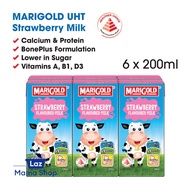 Marigold Strawberry UHT Milk (6 x 200ml) (Laz Mama Shop)