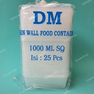 Flase Sale Termurah Kotak Makanan/Thinwall Square Dm 1000Ml/1000 Ml