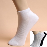 Mens Womens Black/White/Gray Breathable Mesh Sports Crew Socks Ankle Cut