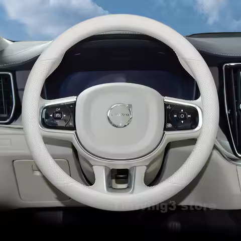 Leather Car Steering Wheel Cover For Volvo S90 ES90 EC40 EX40 EM90 XC60 V40 S80 2024-2026 Auto inter