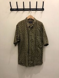 #蛇年行大運 橄欖綠花磚襯衫｜古著襯衫｜vintage｜Mitty goods 購入