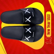 HITAM Sandal slop Men Women x white Black 39-43 sandal slop sandal slide maxskill New Rubber sandal 