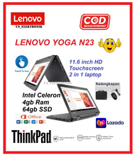 LAPTOP LENOVO THINKPAD YOGA N23 2 IN 1 TOUCHSCREEN TABLET OK RAM 4GB SSD 128GB INTEL CELERON WIN 10