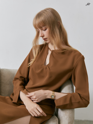 Junes Hope - Cleo Dress เดรสแขนยาว เดรสทำงาน ชุดทำงาน ชุดยาว เดรสยาว เสื้อผ้าผู้หญิง