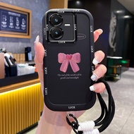 Case For VIVO Y22 Y22s Shockproof Silicone Strap Phone