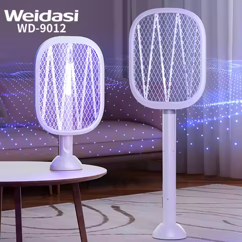 Foldable Electric Mosquito Killer USB Rechargeable Fly Trap Mosquito Swatter Racket Insect Killer Wi