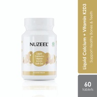 Nuzeel Liquid Calcium With D3 & K2 60s | Support Healthy Bones & Teeth