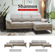 Shannon S6233 3 SEATER L SHAPE SOFA / UPHOLSTERY FABRIC (Free Delivery and Installation)