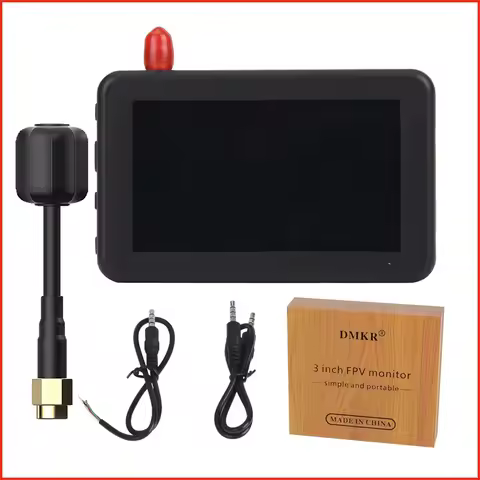 DMKR 5.8G 40CH 3Inch LCD Display 480*320 FPV Monitor Build-in Battery Auto Search For RC Multicopter