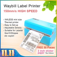 [Instock]Mini Thermal Printer and Label Sticker for Shipment Waybill (Lazada Qoo10 Shopee etc)