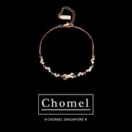 Chomel Singapore S925 Sterling Silver Bow Bracelet Female Light Luxury All-Match Student Star Jewelr