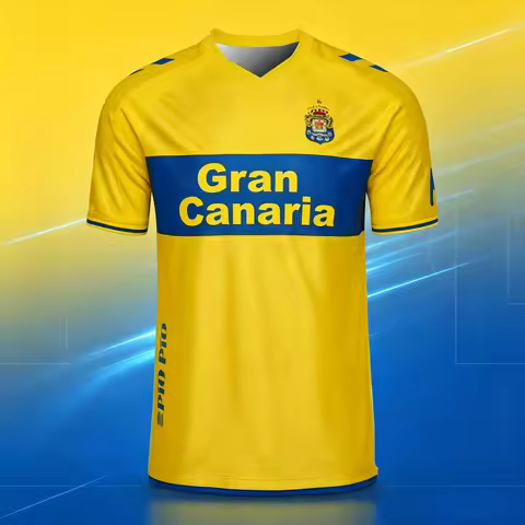 2026 New Las Palmas 3D Printed Football Jersey Men Summer Sports Outdoors T-shirt Breathable Quick D