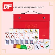 Df.Os 3Player 4Player Mahjong Rummy Lami Poker Full White Set Alphapet Mahjong Board