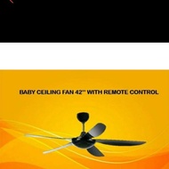 New : Inovo 42" 5 Blade Ceiling Fan With Remote (TH-BBY-BK)