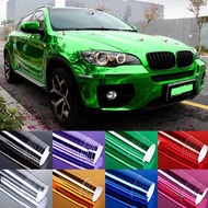 Chrome Mirror Silver Vinyl Wrap Sticker Decal Film Sheet Self-adhesive 200x30cm