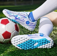 รองเท้าฟุตบอลสินค้าใหม่2023รองเท้าฟุตบอล AG รองเท้าฝึกซ้อมระบายอากาศสำหรับเด็กหญิงอุปกรณ์พิเศษสนามหญ้าวัยรุ่นนักเรียนประถม