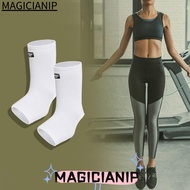 MAGICIANIP Ankle Support, Nylon White Ankle Brace, Durable M/ L/ XL Elastic Achilles Tendon Brace Fo