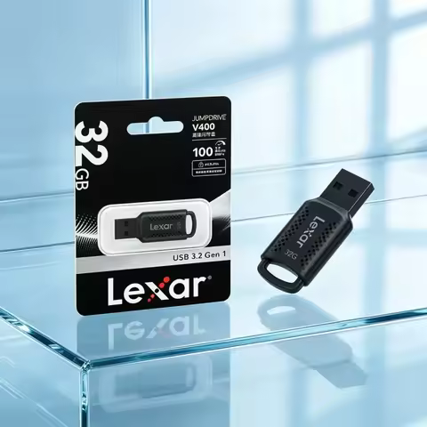 Lexar USB Flash Drive V400 USB 3.2 Original Flash U Disk 32GB 64GB 128GB Black Memory Stick for Comp