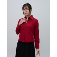 KEMEJA ASOKA Peony Blouse 2620 - Korean Woman Blouse Fitted Premium Long Sleeve - Formal Shirt
