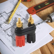 Double Binding Post Gold Plated Terminal Dual 2-Way Jack Banana Plug For Audio Speaker Amplifier BA-