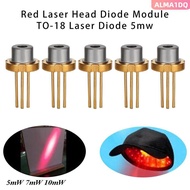 ALMA1DQ Red Laser Head Diode Module, Lab 650nm Tripod DIY High Power Burning Infrared, Metal 3V 5V 5