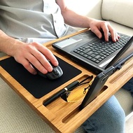 Lap desk Oak wood laptop stand First fathers day gift Mobile workstation